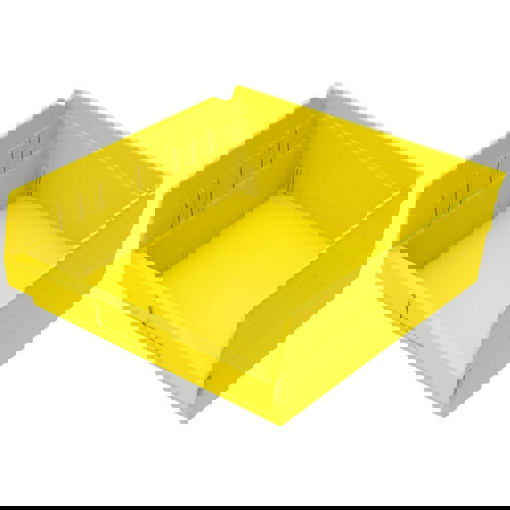 Plastic Hopper Shelf Bin: Yellow